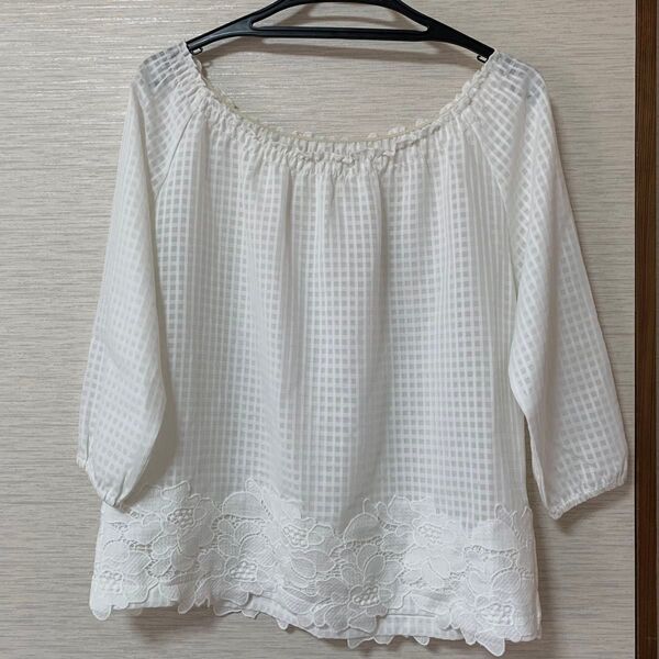 Feroux フェルゥ 白 長袖 カットソー トップス オンワード