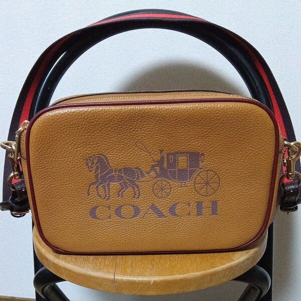 コーチCOACH ホースアンドキャリッジ レザー クロスボディ ショルダー バッグ ブラウン 未使用