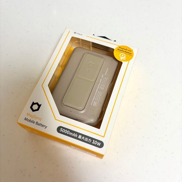 【新品】iFace MagSafeモバイルバッテリー ベージュ 5000mAh
