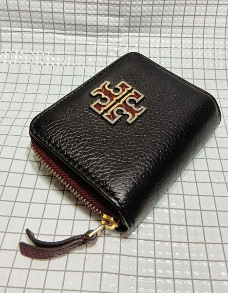 Tory Burch トリーバーチ 財布 二つ折り財布 ブラック ワインレッド