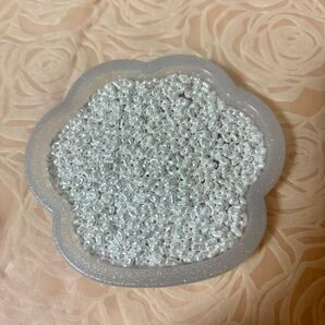 アクリルピーナッツビーズ パールホワイト 50g