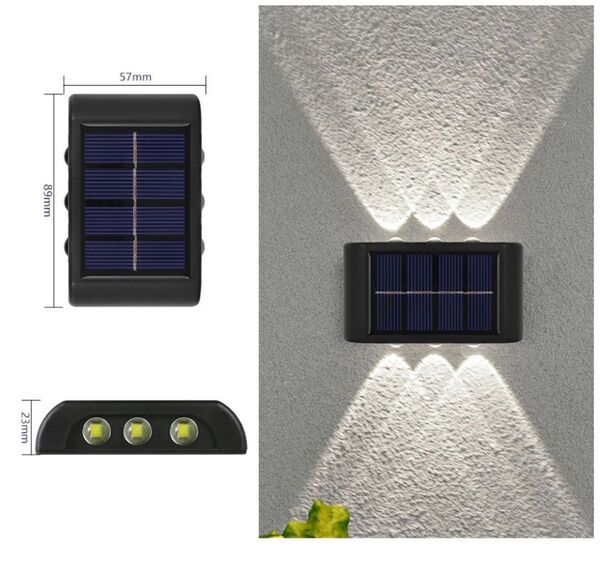 LEDライト 白色 太陽光発電 ソーラー 夜間自動点灯 屋外 センサー