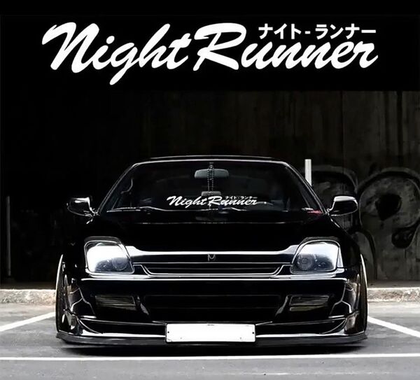 JDMステッカー カッティングステッカー ナイトランナー night runner フロントガラス ハチマキ等に