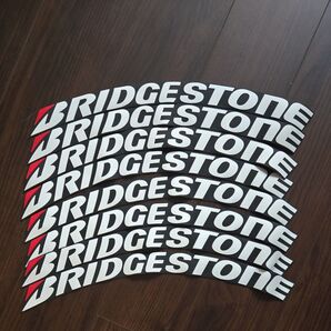 ブリジストン BRIDGESTONE ホワイトレター タイヤステッカー 8枚セット