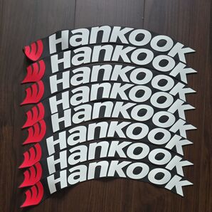 ハンコック Hankook タイヤステッカー ホワイトレター タイヤデカール 8枚セット