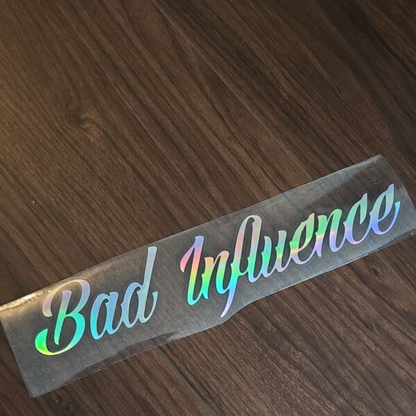 ホログラム カッティングステッカー Bad Influence 悪い影響 スタンス系 JDM
