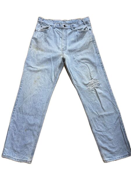 90s Levi's デニムパンツ ライトブルー ダメージジーンズ 古着