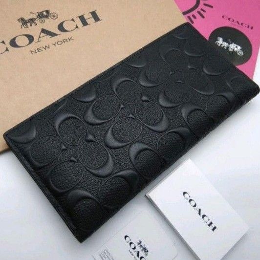 新作 新品 COACH 長財布 メンズ 人気の小銭入れ付き エンボスシグネチャー