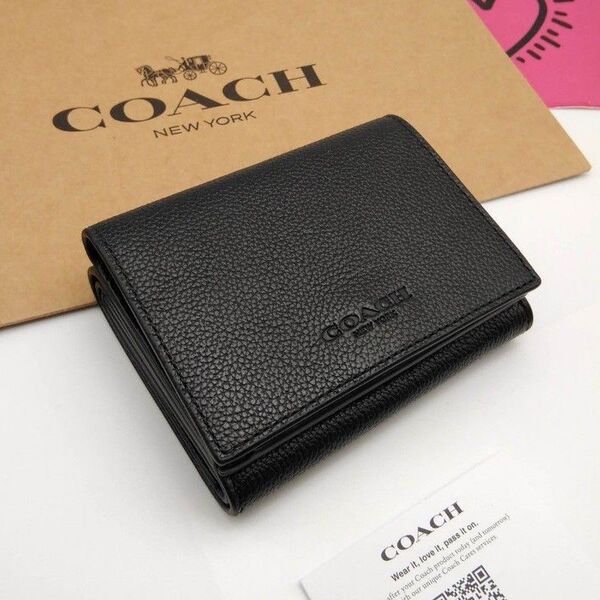 新作 新品 COACH 折り財布 メンズ 人気の小銭入れ付き