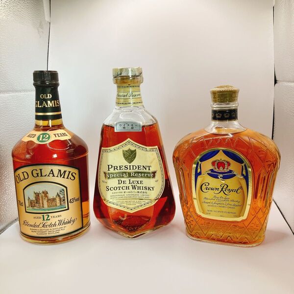 古酒 未開栓 スコッチ ウイスキー ロイヤルクラウン プレジデント オールドグラミス 特級 12年 ウィスキー whisky