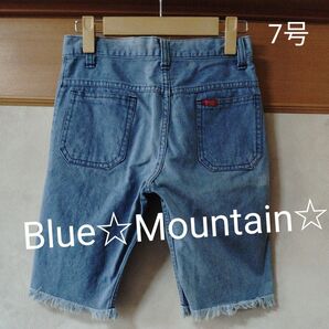 【古着】BlueMountain デニムパンツ ハーフパンツ デニム 7号 ブルーマウンテン