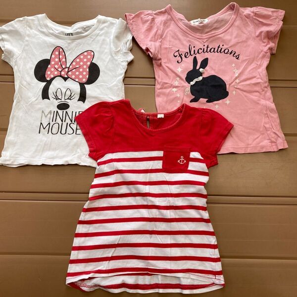 女の子 Tシャツ 3枚セット UNIQLO ミニーちゃん 他 サイズ110cm
