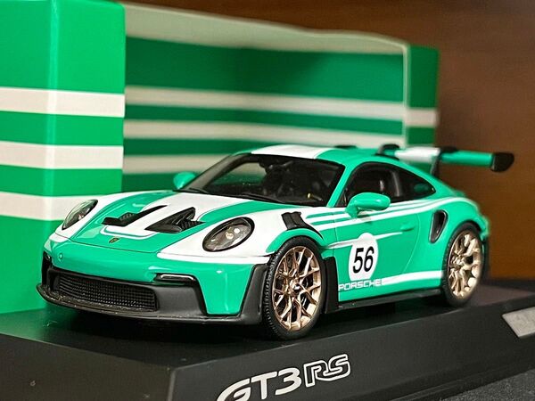 1/43 特注 スパーク ポルシェ 911 992 GT3RS Salzburg Design #56 green / white
