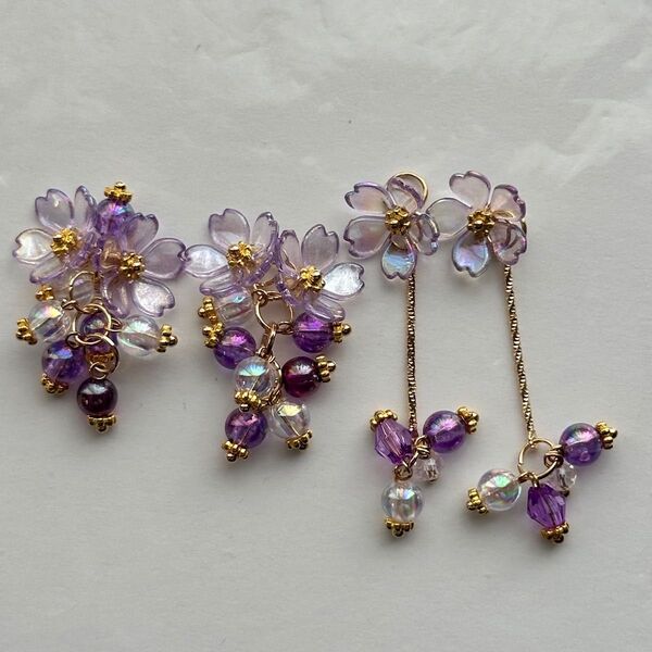 (A003)ハンドメイド チャーム ピアス フックピアス イヤリング クリップイヤリング ヘアゴム ヘアピン アクセサリー ビーズ