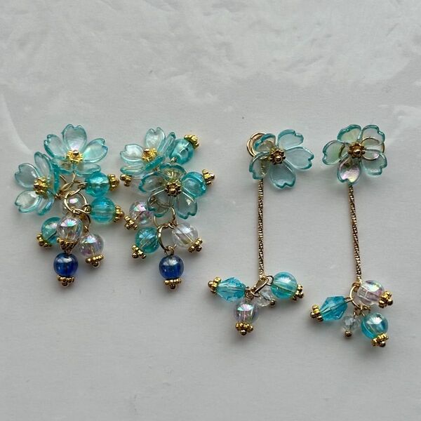 (A004)ハンドメイド チャーム ピアス フックピアス イヤリング クリップイヤリング ヘアゴム ヘアピン アクセサリー ビーズ