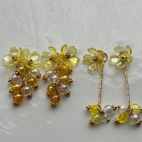 (A009)ハンドメイド チャーム ピアス フックピアス イヤリング クリップイヤリング ヘアゴム ヘアピン アクセサリー ビーズ