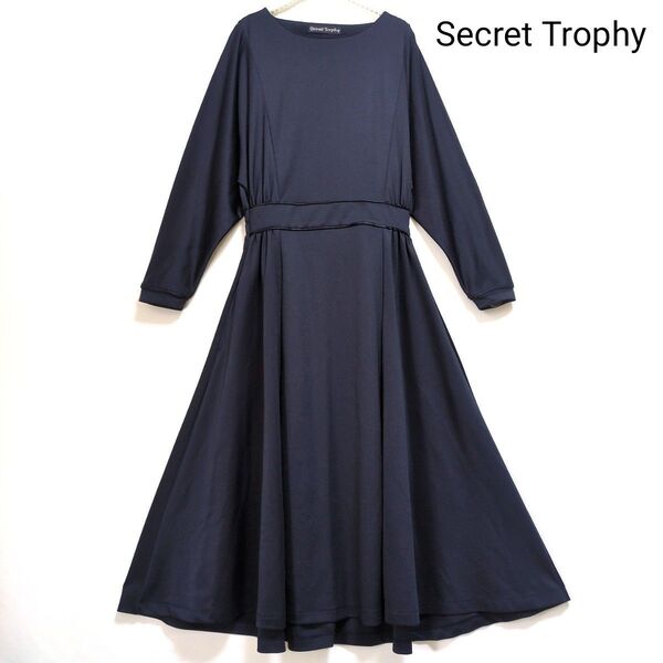 Secret Trophy シークレットトロフィー ワンピース ロング マキシ ウエスト切り替え ドルマンスリーブ Aライン
