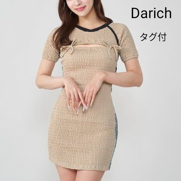 未使用 Darich ダーリッチ リメイクストーリーシャーリングワンピース ミニワンピ リボン