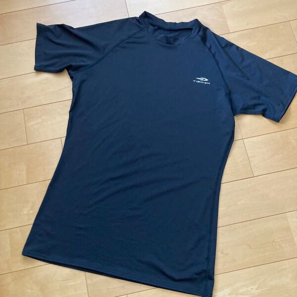 美品★半袖アンダーシャツ(2XL) 黒 野球 サッカー