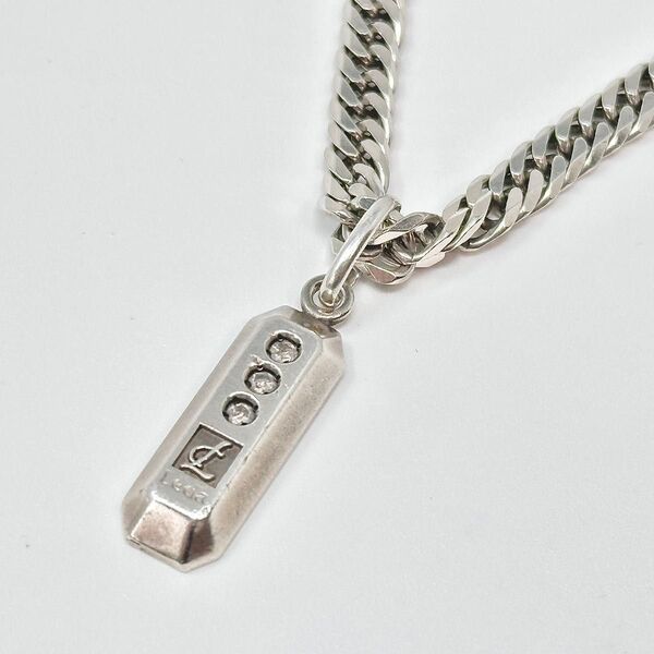 Leda レダ レダシルマ ネックレス インゴッド ペンダント ダイヤモンド ダイヤ 0.1ct シルバー 喜平