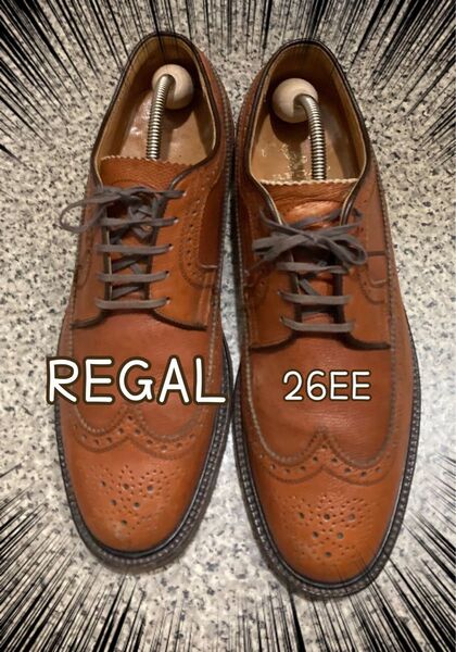 定価38500円!リーガルREGAL ウイングチップ ビジネスシューズ 26EE