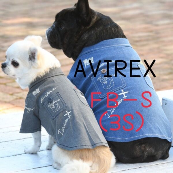 新品未使用 AVIREX 犬服 サインシャツ 3S FB-S ブラック フレブル向け クール・虫除け加工