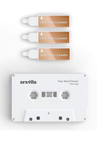 Arsvita オーディオテープ/カセットヘッドクリーナー&消磁器 クリーナー3個付き