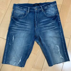 ストレッチデニム ハーフパンツ スキニーパンツ Mサイズ 試着程度
