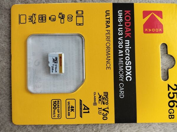KODAK microSDXC 256GB UHS-I U3 V30 A1 新品未開封