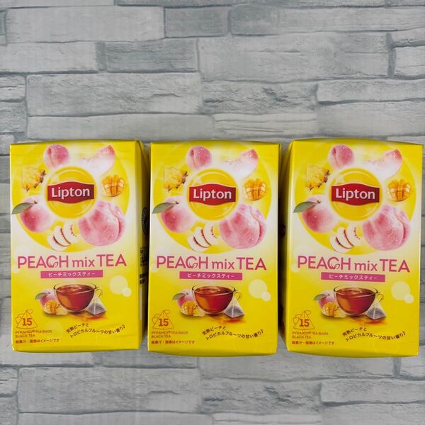 Lipton リプトン ピーチミックス ティーバッグ 15袋入り ×3箱 紅茶