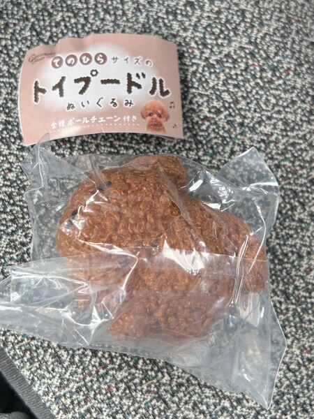 てのひらサイズのトイプードル ぬいぐるみ レッド ガチャ