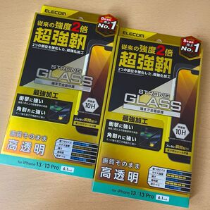 エレコム iPhone16e/14/13/13Pro用ガラスフィルム超強化_2枚