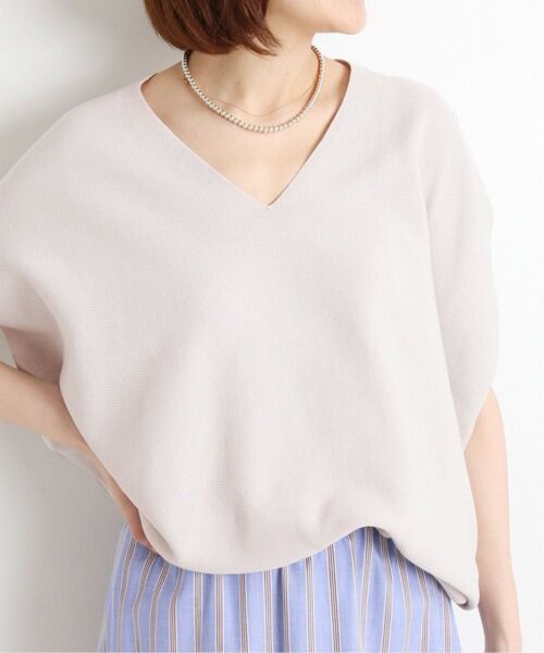 ☆ 美品 IENA イエナ コットンストレッチ コクーンVネックプルオーバー ナチュラル ☆