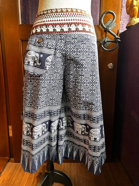 大好評【タイ買付け】フレアパンツ ぞうさん 象柄パンツ エスニックパンツ アジアン エスニックファッション アジアン パンツ