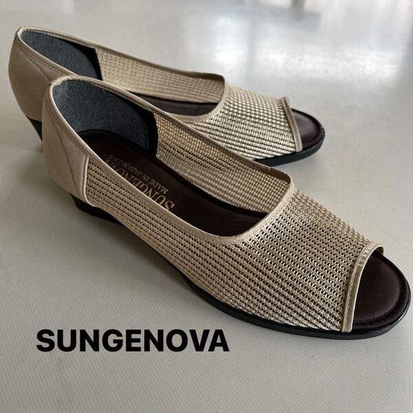 【日本製】SUNGENOVA 軽快 軽量 コンフォート パンプス 23.5 美品