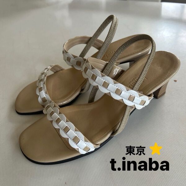 伊勢丹購入★東京【t.inaba】ティー イナバ★ストラップ サンダル 23cm
