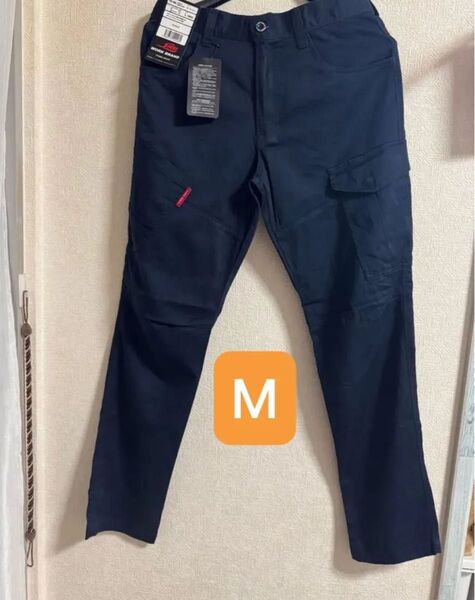 新品 未使用 Mサイズ ウエスト78cm ネイビー 紺色 作業ズボン ワークパンツ 作業着下