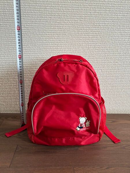 familiar ファミリア リュック レッド 記名無し 酷い汚れ無し 赤 キッズ ガールズ