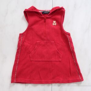 BURBERRY バーバリーロンドン ノースリーブワンピース 90cm レッド