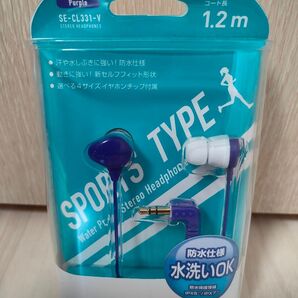 新品・未開封 Pioneer SE-CL331-V 紫 1.2m 防水イヤホン