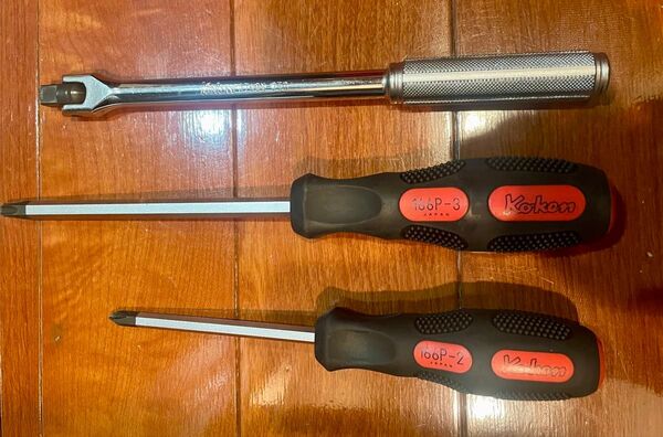 コーケン ドライバー 貫通タイプ PH2 PH3 スピンナハンドル プラスドライバー