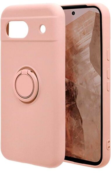 ラスタバナナ ケース カバー Google Pixel 8a 専用 リング付き ソフトケース TPU 落下防止 ライトピンク