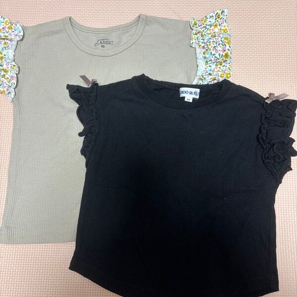 フリル半袖Tシャツ 2枚セット 90cm 女の子