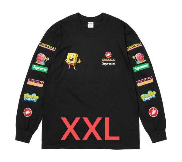 Supreme/SpongeBob SquarePants/Castelli Racing L/S Tee Black XXL