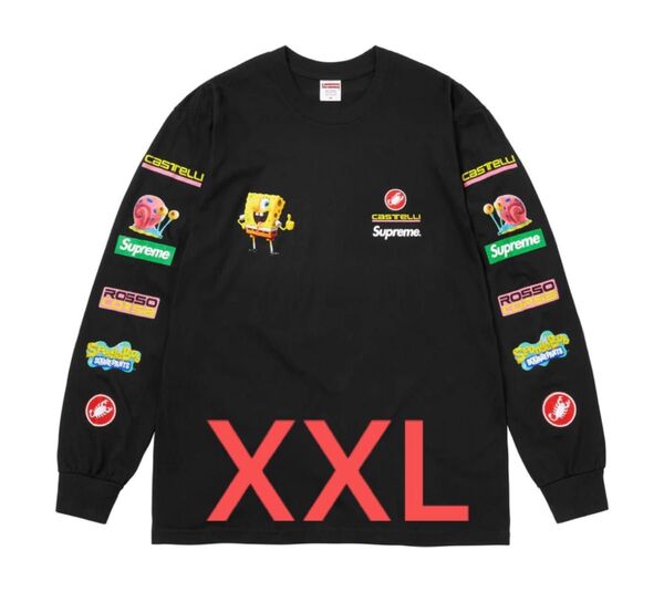 Supreme/SpongeBob SquarePants/Castelli Racing L/S Tee Black XXL