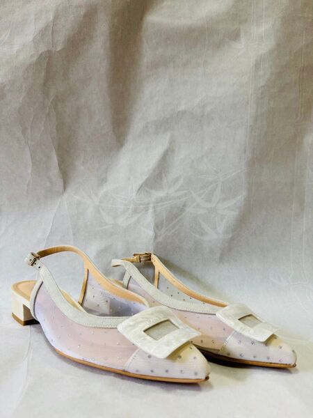 mode et jacomo パンプス メッシュ バックストラップ 23.5