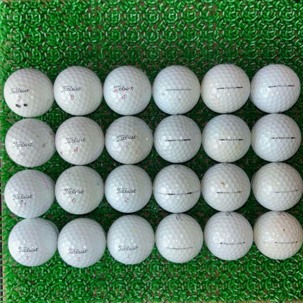 ☆B級☆B019【Titleist PRO-V1X】24球セット 白 タイトリスト Pro V1X