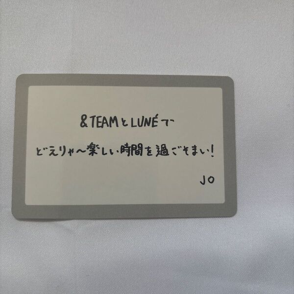 &TEAM メッセージカード JO