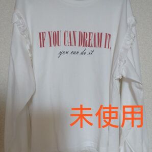 Cutie Blonde フリル付きロンT ホワイト Lサイズ