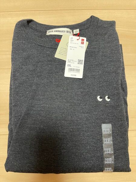 ユニクロANYA HINDMARCHメリノクルーネックセーター XXL新品